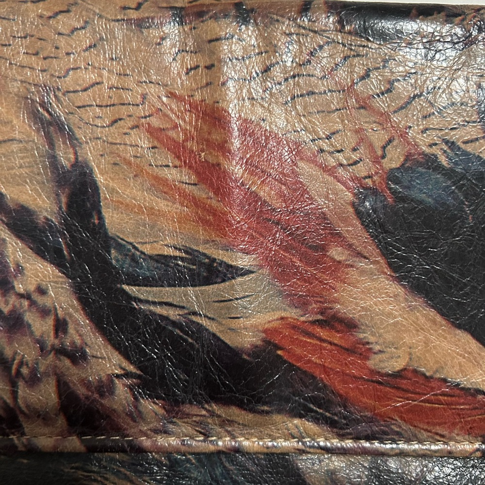 ETUI London brand hand painted Leather Clutch w Detachable Chain Crossbo… - Picture 4 of 9